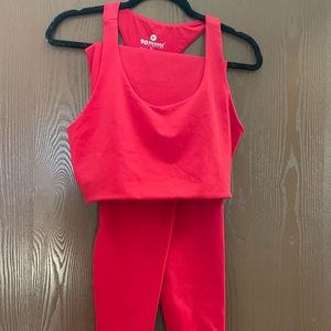90 Degree Red Bra and Legging Set